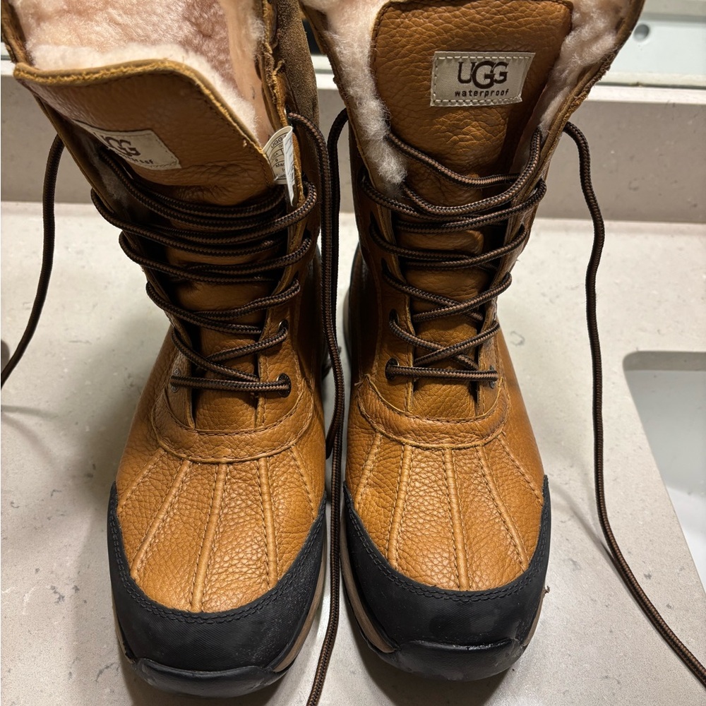 UGG Tan and Cream Shearling Boots